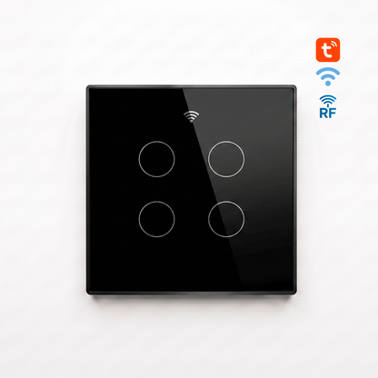 مفتاح إضاءة ذكي باللمس (WiFi + RF433) من 1 إلى 4 خطوط - تحكم متعدد من moes