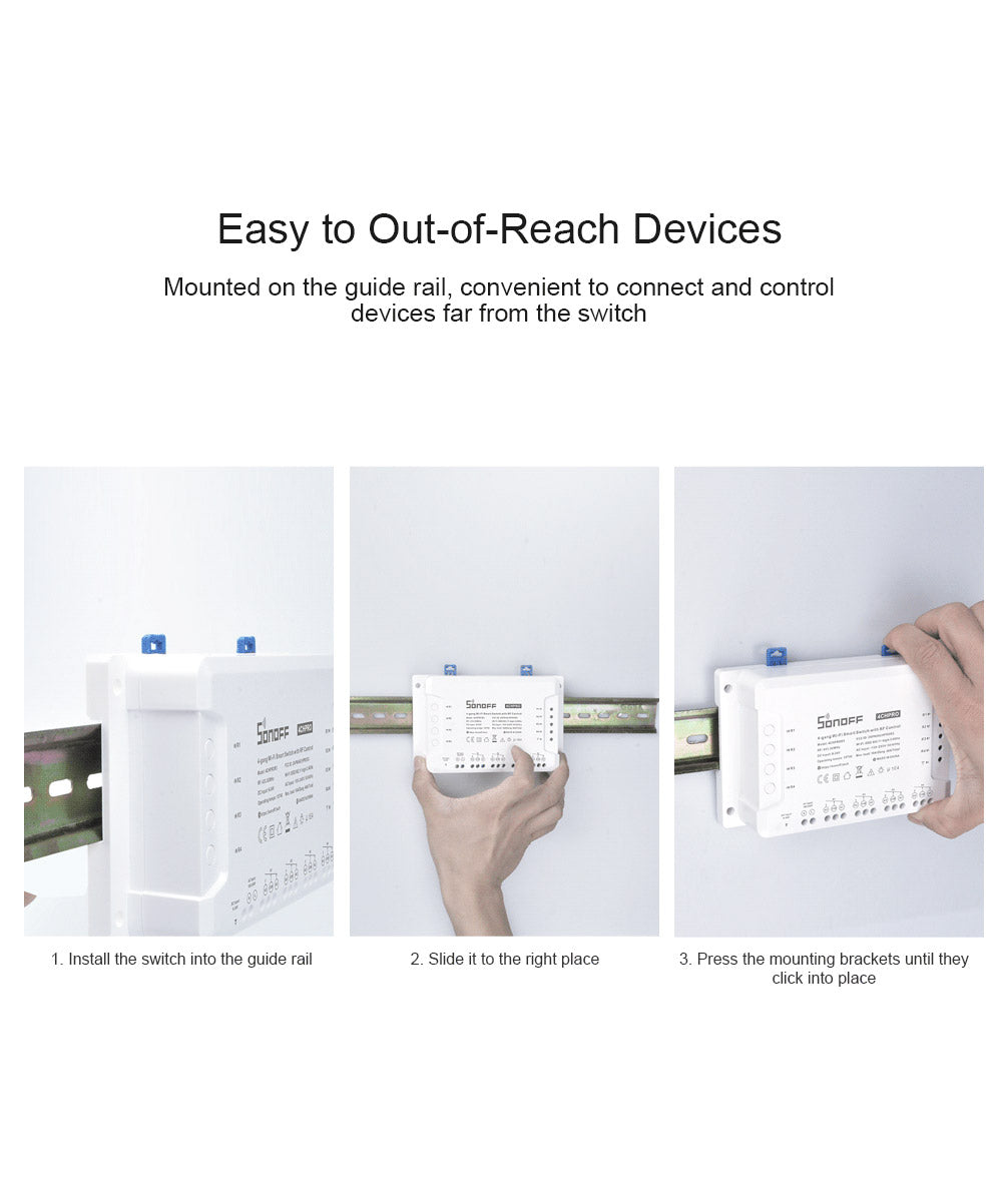 مفتاح سونوف 4CHPROR3 الذكي الرباعي بتقنية (Wi-Fi) مع تحكم RF