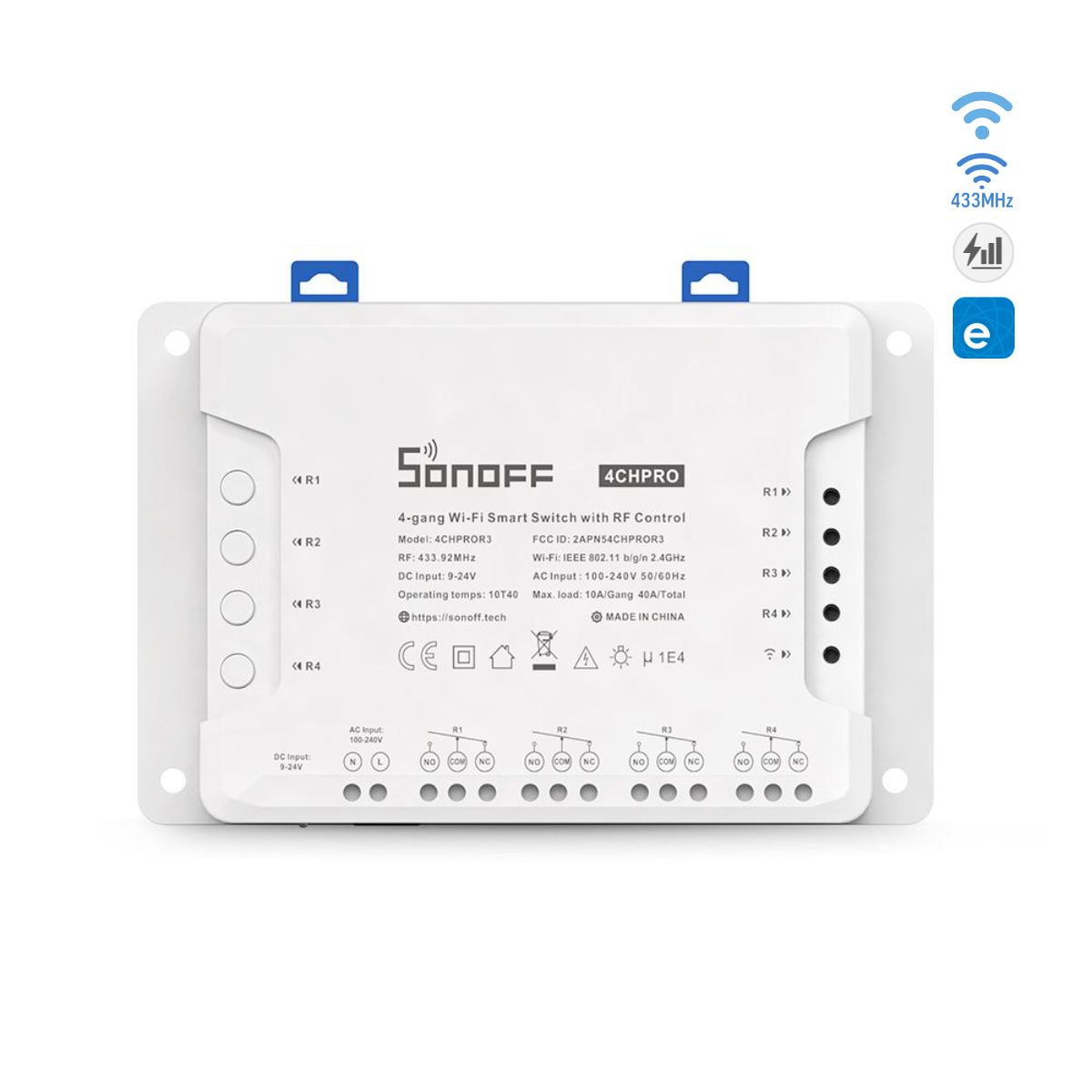 مفتاح سونوف 4CHPROR3 الذكي الرباعي بتقنية (Wi-Fi) مع تحكم RF