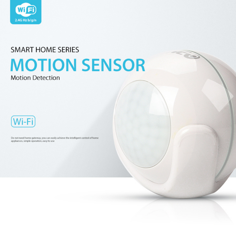 مستشعر حركة ذكي WiFi يعمل بالبطارية (CR123A) – تصميم مدمج، كشف PIR دقيق بدون الحاجة إلى بوابة مركزية