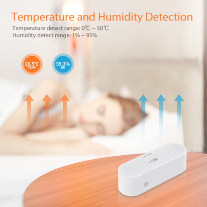 مستشعر ذكي لدرجة الحرارة والرطوبة Zigbee مع دعم Apple HomeKit – يعمل مع تطبيق Tuya