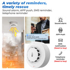 Smart smoke detector with temperature and humidity sensor - Wi-Fi + Bluetooth 