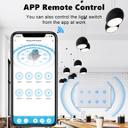 کلیلێکی دیواری زیرەکی WiFi/Bluetooth بە 8 کلیل بۆ چاودێریکردنی وزە و کۆنتڕۆڵی دەنگی - کاردەکات لەگەڵ Tuya و Alexa و Google Home