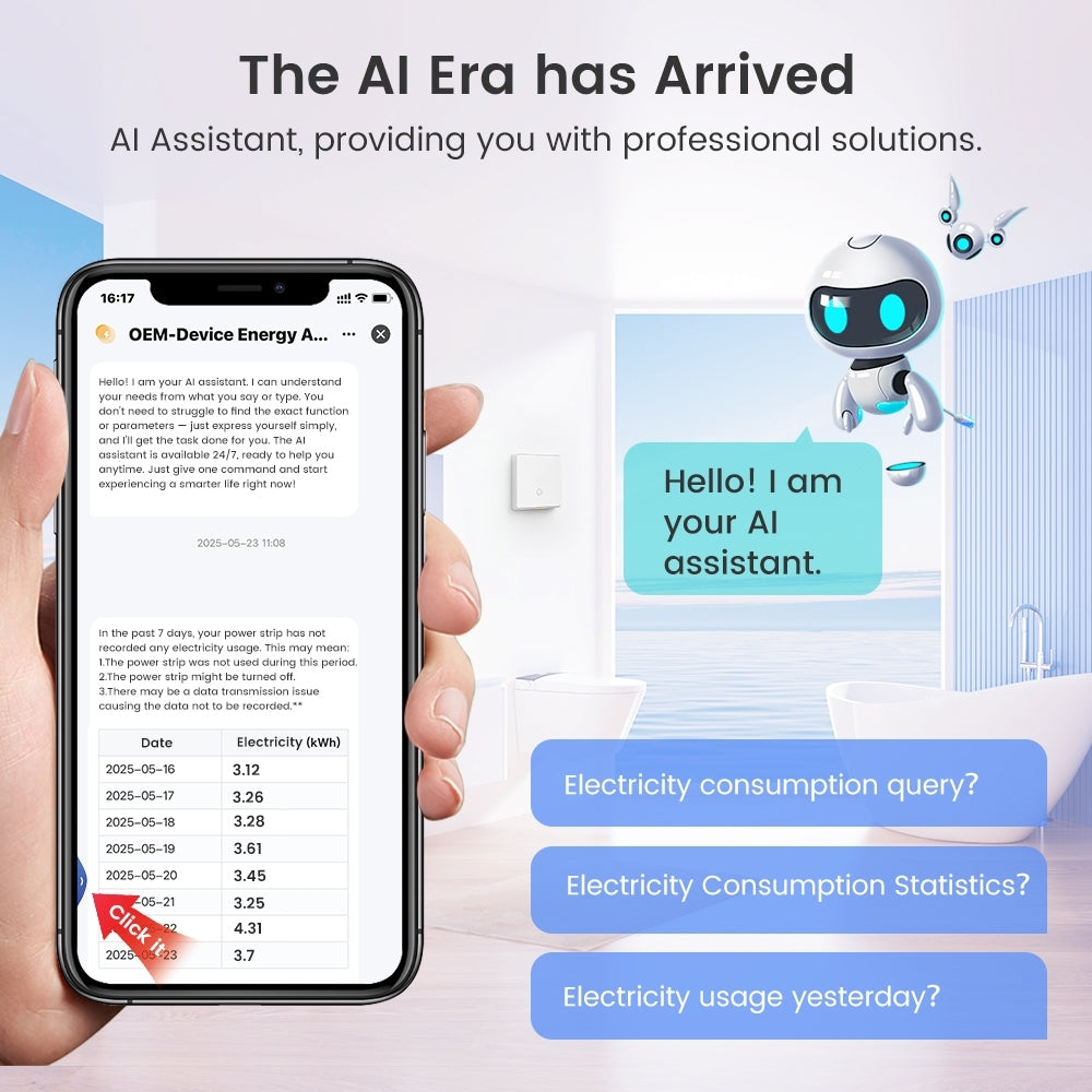 مفتاح ذكي WiFi + RF433 بقدرة 20 أمبير مع مراقبة استهلاك الطاقة وتحكم صوتي – يعمل مع Tuya