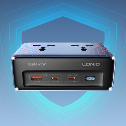 سيّار كهربائي مكتبي بمقبس عالمي بقدرة 45 واط للشحن السريع