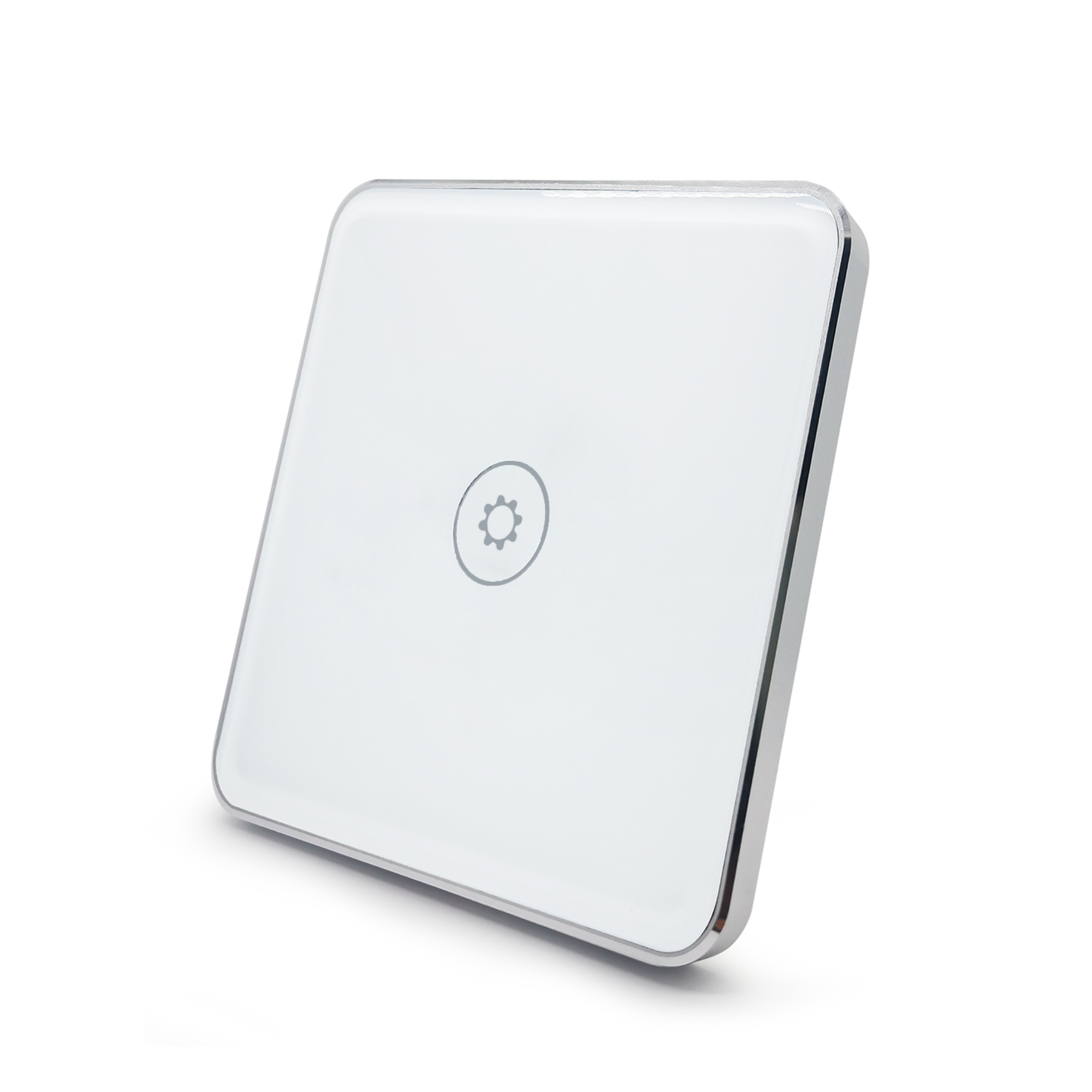 Touch-sensitive switch with power monitoring, child lock, adjustable switch lighting, and Wi-Fi enabled by Tuya 