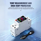 Tuya Wi-Fi smart single relay switch with temperature sensor, day and night.
