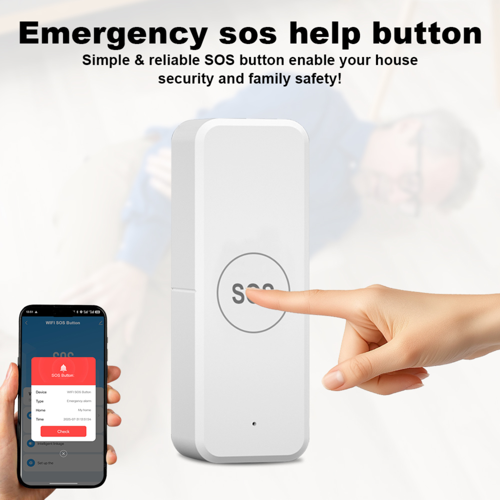Smart emergency call button with Wi-Fi technology 