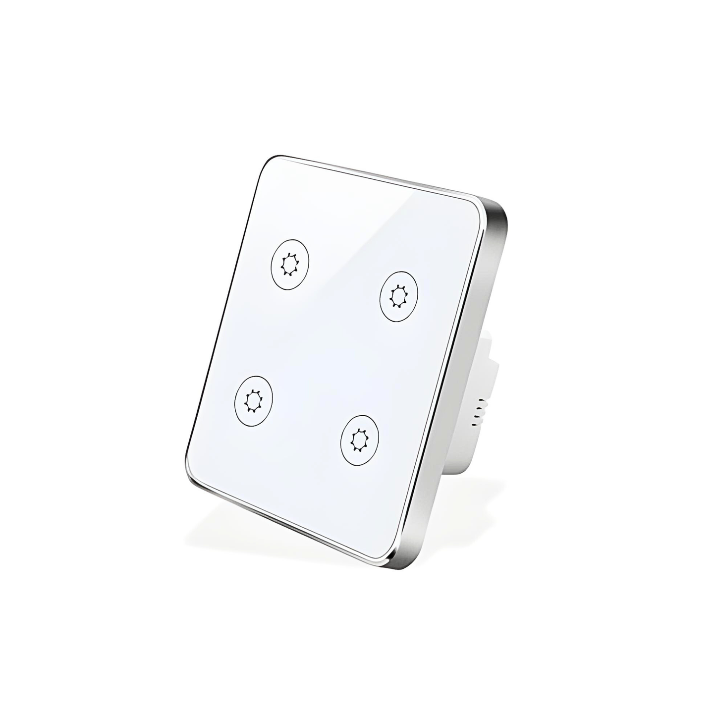 Touch-sensitive switch with power monitoring, child lock, adjustable switch lighting, and Wi-Fi enabled by Tuya 