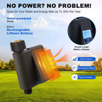 Smart water valve with 2.4G Wi-Fi, solar irrigation timer, and Type-C rechargeable battery – app control for garden, lawn, and drip irrigation systems 