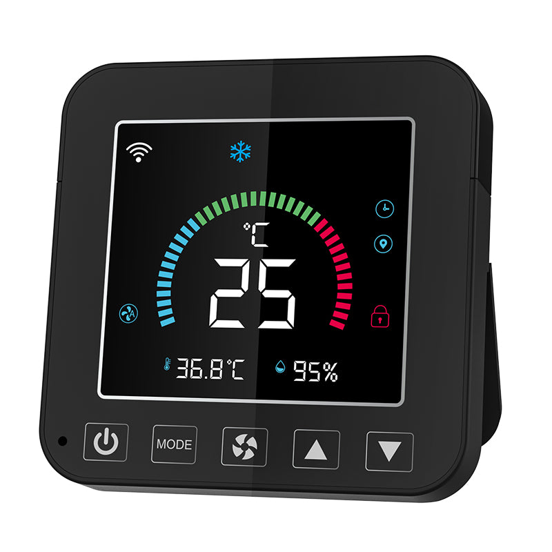 Smart air conditioner controller via Wi-Fi and IR with temperature and humidity display – Tuya