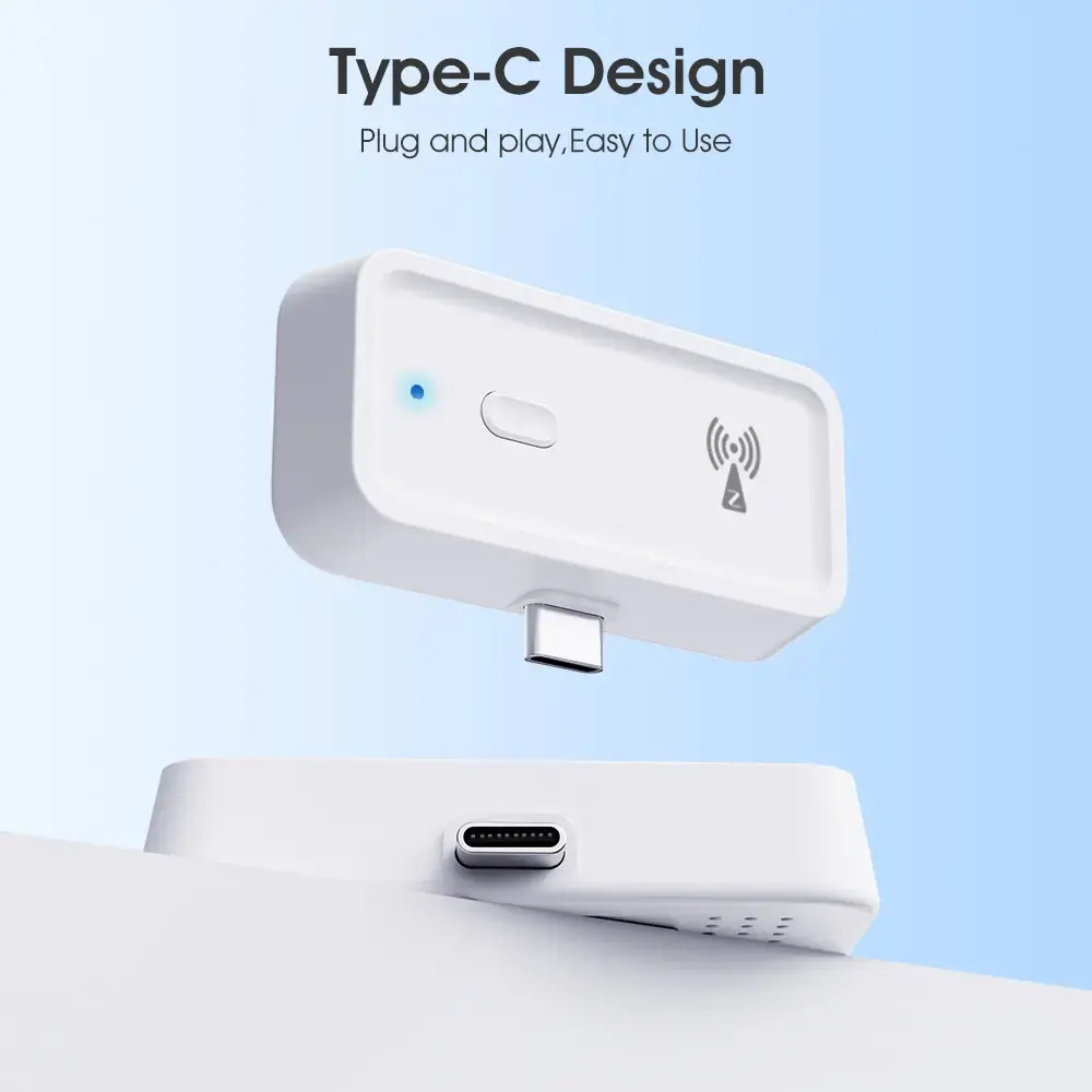 پاتکەرێکی زیرەکی ئاماژەی Zigbee بە دەرچەی Type-C، سیستەمی Tuya و Smart Life