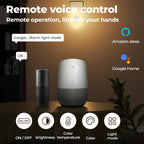 Smart color-changing WiFi night light with motion sensor and voice control – works with Tuya, Alexa, and Google.