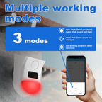 Smart outdoor motion sensor, weatherproof, battery-powered and solar-charged, Tuya Wi-Fi system 