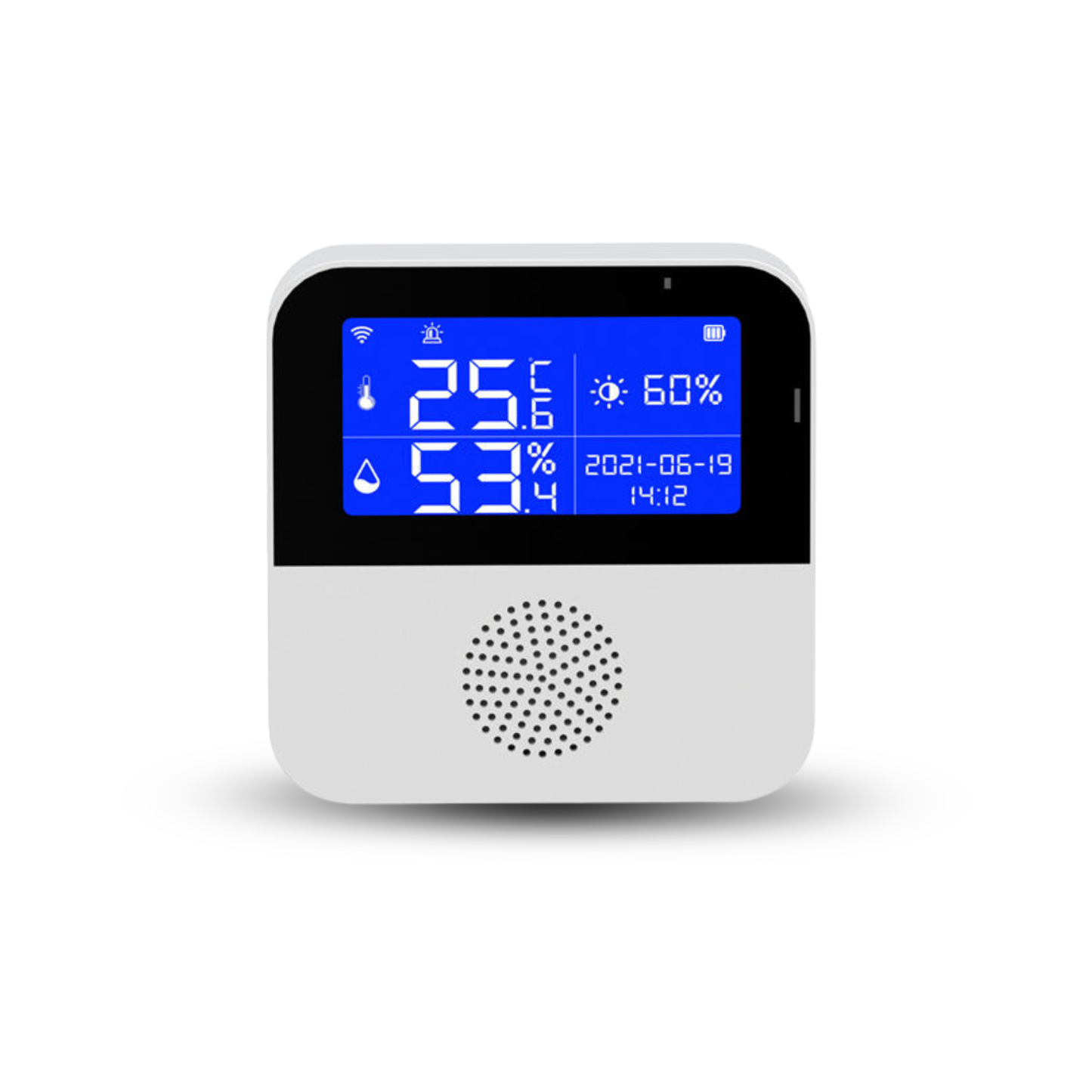 جهاز قياس درجة الحرارة والرطوبة الذكي مع مسبار خارجي + إنذار صوتي