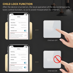 Touch-sensitive switch with power monitoring, child lock, adjustable switch lighting, and Wi-Fi enabled by Tuya 