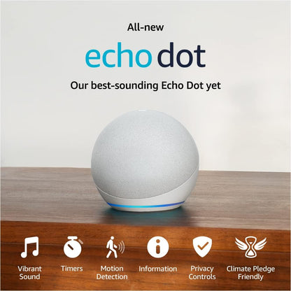 مكبر الصوت الذكي أمازون Echo Dot (الجيل الخامس مجدد) مع أليكسا وتحكم في المنزل الذكي