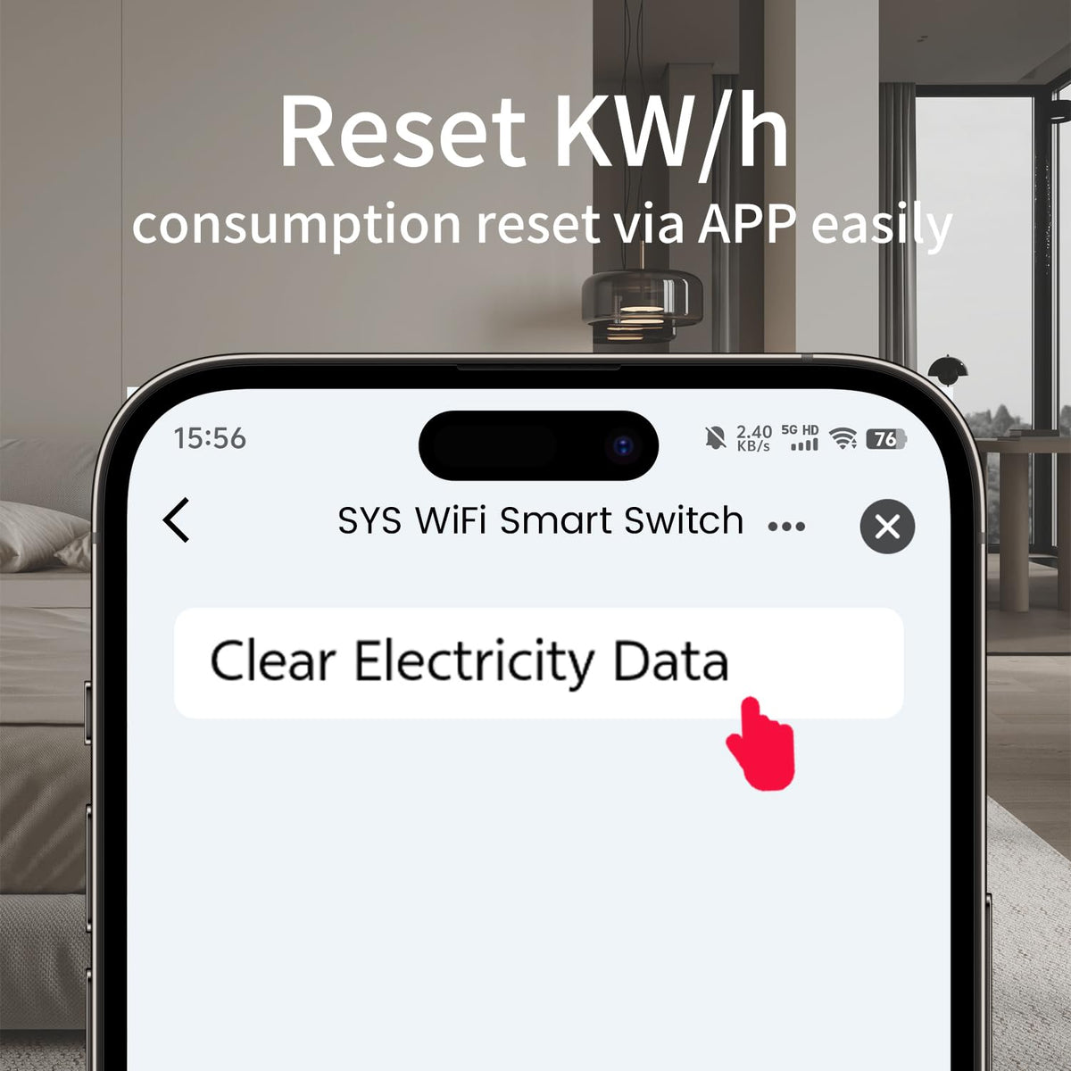 TO-Q-SYS-JWT app electricity-data reset illustration.