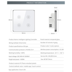 Touch-sensitive switch with power monitoring, child lock, adjustable switch lighting, and Wi-Fi enabled by Tuya 