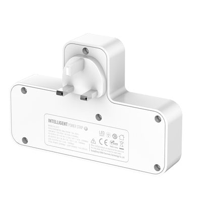 کێبڵی کارەبایی دوو جێگەی کارەبا و سێ دەرچەی USB لەگەڵ ڕووناکی دەستلێدان