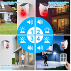Smart outdoor motion sensor, weatherproof, battery-powered and solar-charged, Tuya Wi-Fi system 