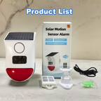 Smart outdoor motion sensor, weatherproof, battery-powered and solar-charged, Tuya Wi-Fi system 