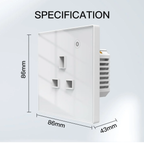 16A Smart Plug with Energy Monitoring, ZIGBEE System - Compatible with Tuya and Smart Life