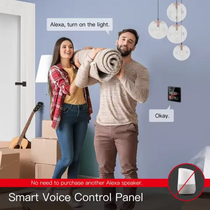 شاشة تحكم مركزية ذكية بشاشة لمس 4 إنش مدعومة بخاصية Alexa المدمجة وتقنية Zigbee للتحكم الصوتي واللاسلكي بأكثر من 100 جهاز منزل ذكي من تويا