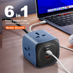 6-in-1 multi-socket with fast charging, advanced protection, and a 2-meter power cord.