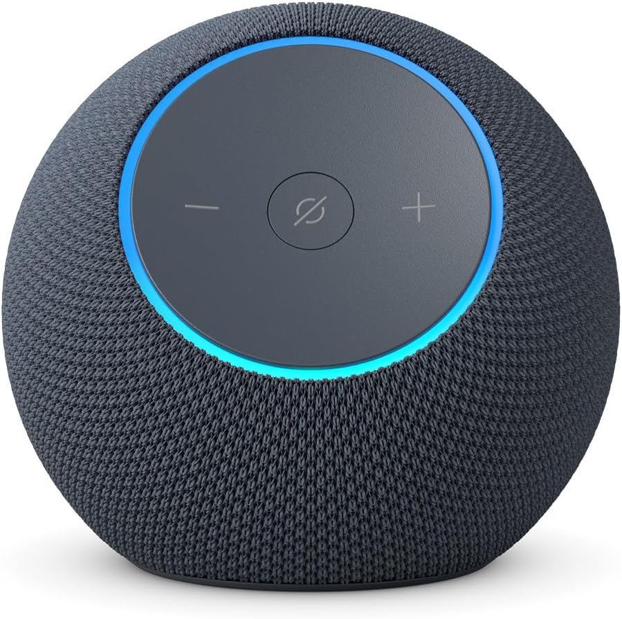 Echo Dot Max (2025) – سماعة منزل ذكي Wi-Fi 6E + Bluetooth مع هاب مدمج
