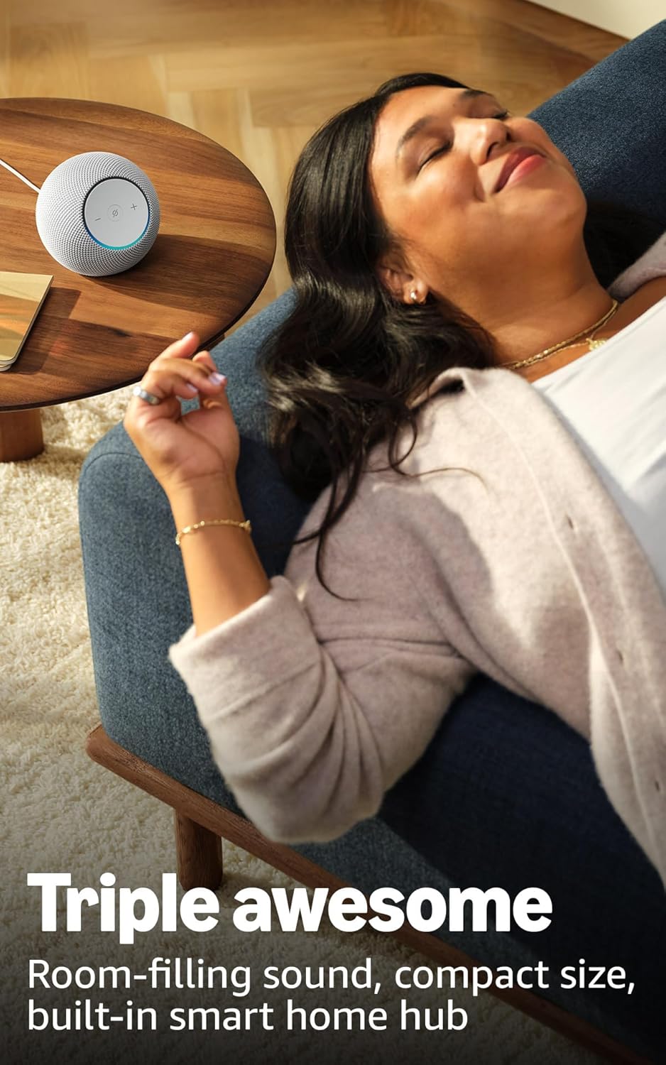 Echo Dot Max (2025) – سپیکەری ماڵی زیرەکی Wi-Fi 6E + بلوتوث لەگەڵ هابێکی ناوەکی