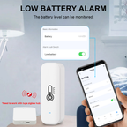 Smart temperature and humidity sensor Zigbee system Tuya app