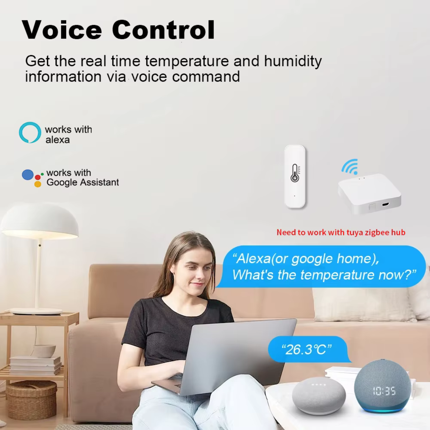 Smart temperature and humidity sensor Zippy system 