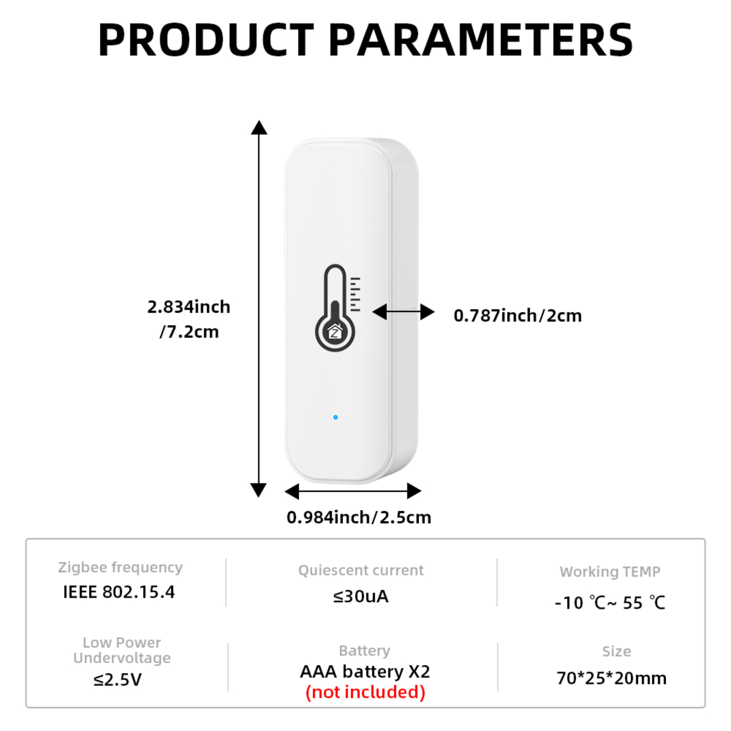 Smart temperature and humidity sensor Zippy system 