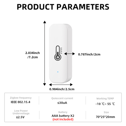Smart temperature and humidity sensor Zippy system 