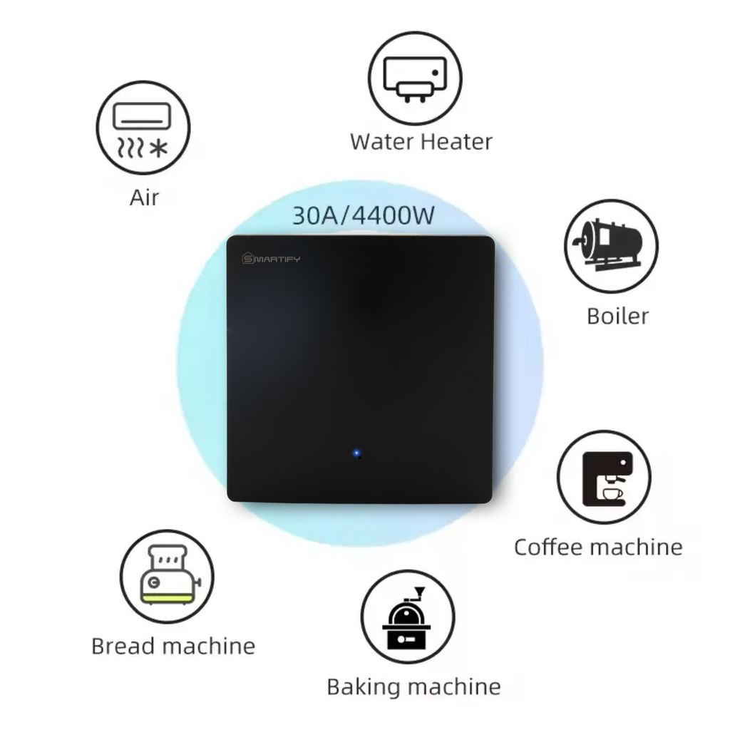 سویچی زیرەک ٣٠ ئەمپێر، سیستەمی Zigbee، ئەپڵیکەیشنی Tuya و Smart Life