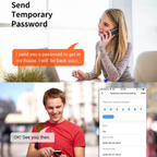 Smart exterior door lock with dual fingerprint entry (entry and exit), password and card, and Tuya Wi-Fi system. 