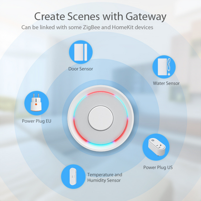مستشعر ذكي لدرجة الحرارة والرطوبة Zigbee مع دعم Apple HomeKit – يعمل مع تطبيق Tuya