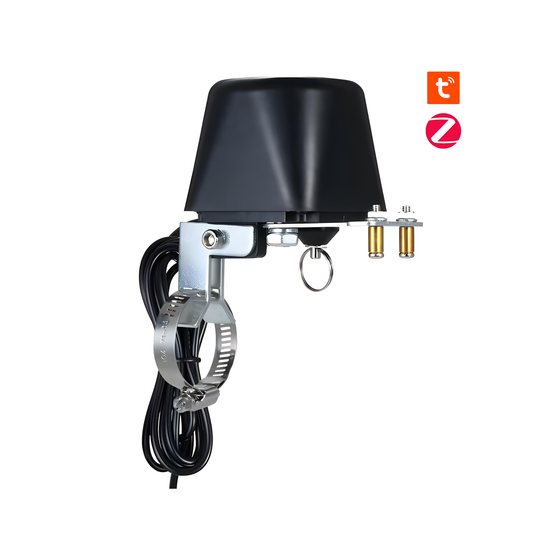 Tuya's smart valve for controlling gas and water systems, featuring advanced home protection technology. 