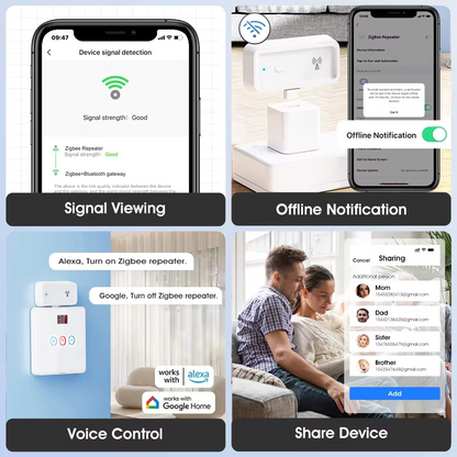 مقوي إشارة  Zigbee ذكي بمنفذ Type-C  يعمل عن طريق الواي فاي  ونظام تويا وسمارت لايف