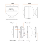 Zigbee Smart Motion Sensor (2 x CR123A batteries or USB) Tuya or SmartLife System 