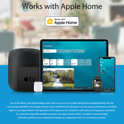 مستشعر ذكي لدرجة الحرارة والرطوبة Zigbee مع دعم Apple HomeKit – يعمل مع تطبيق Tuya