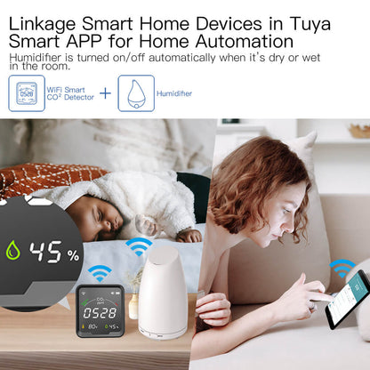 جهاز مراقبة جودة الهواء الذكي  3 في 1 من MOES CO2