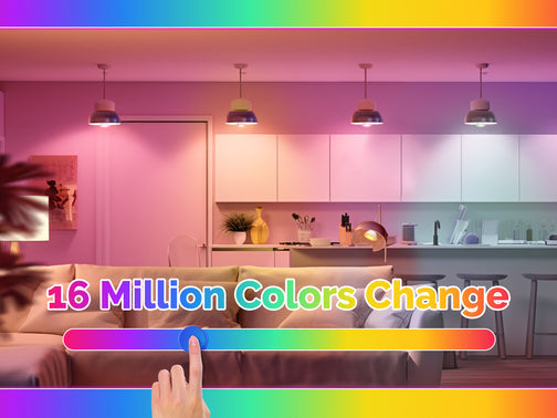 مصباح LED ذكي Tuya Matter (WiFi) بقاعدة E27 - إضاءة RGB ملونة وقابلة للتعتيم (2700K-6500K)