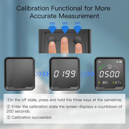 جهاز مراقبة جودة الهواء الذكي  3 في 1 من MOES CO2