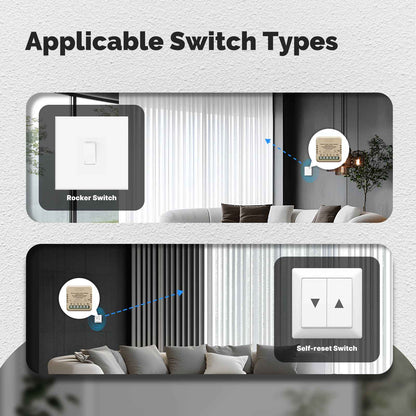 وحدة مفتاح ستائر ذكية wifi (Mini) – تطبيق tuya + تحكم صوتي