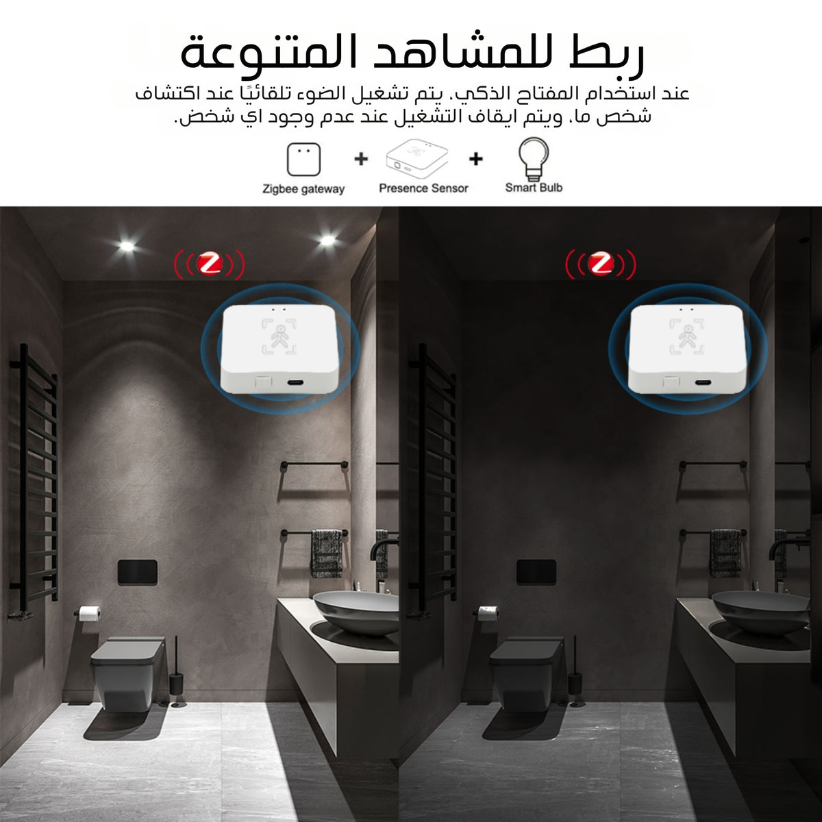 هەستەوەرێکی زیرەکی ناسینەوەی مرۆڤ بە سیستەمی زێگبی (Tuya - Smart Life)