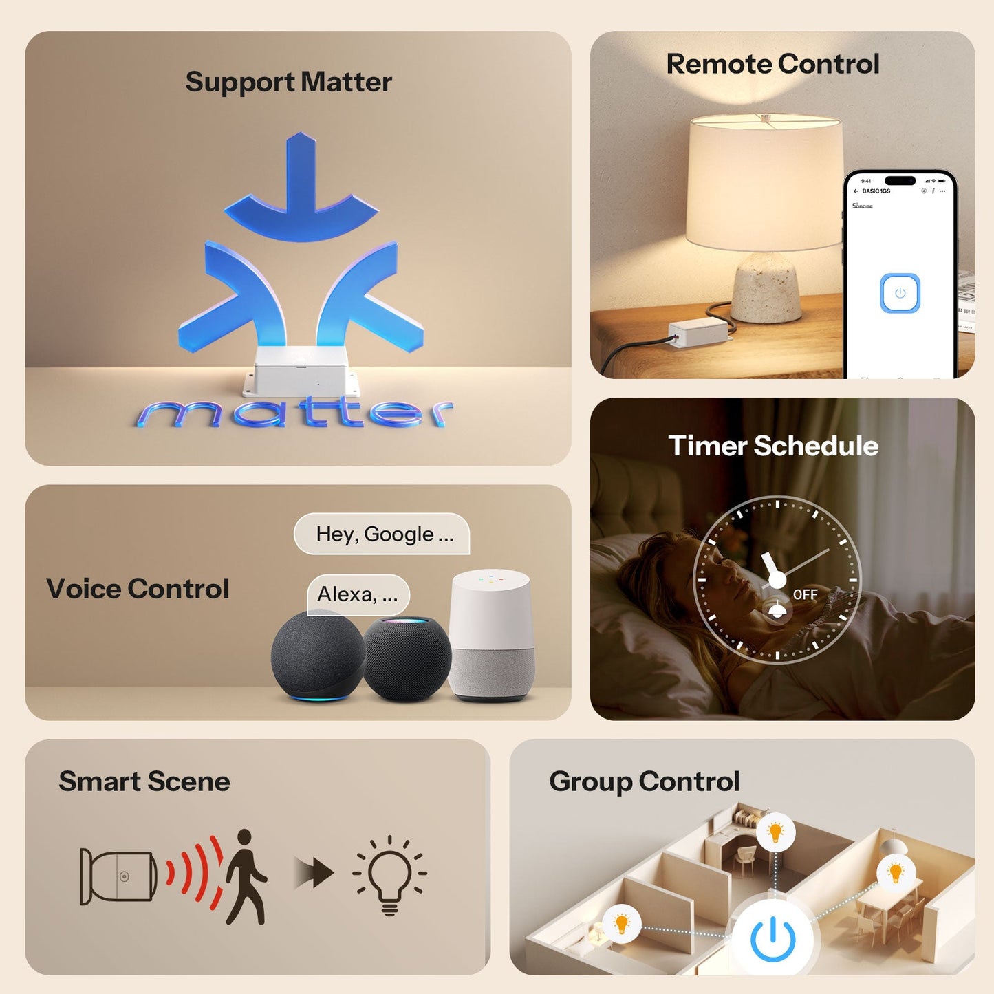 مفتاح سونوف بيسك الجيل الخامس الذكي بتقنية (Matter عبر WiFi) | BASIC-1GS
