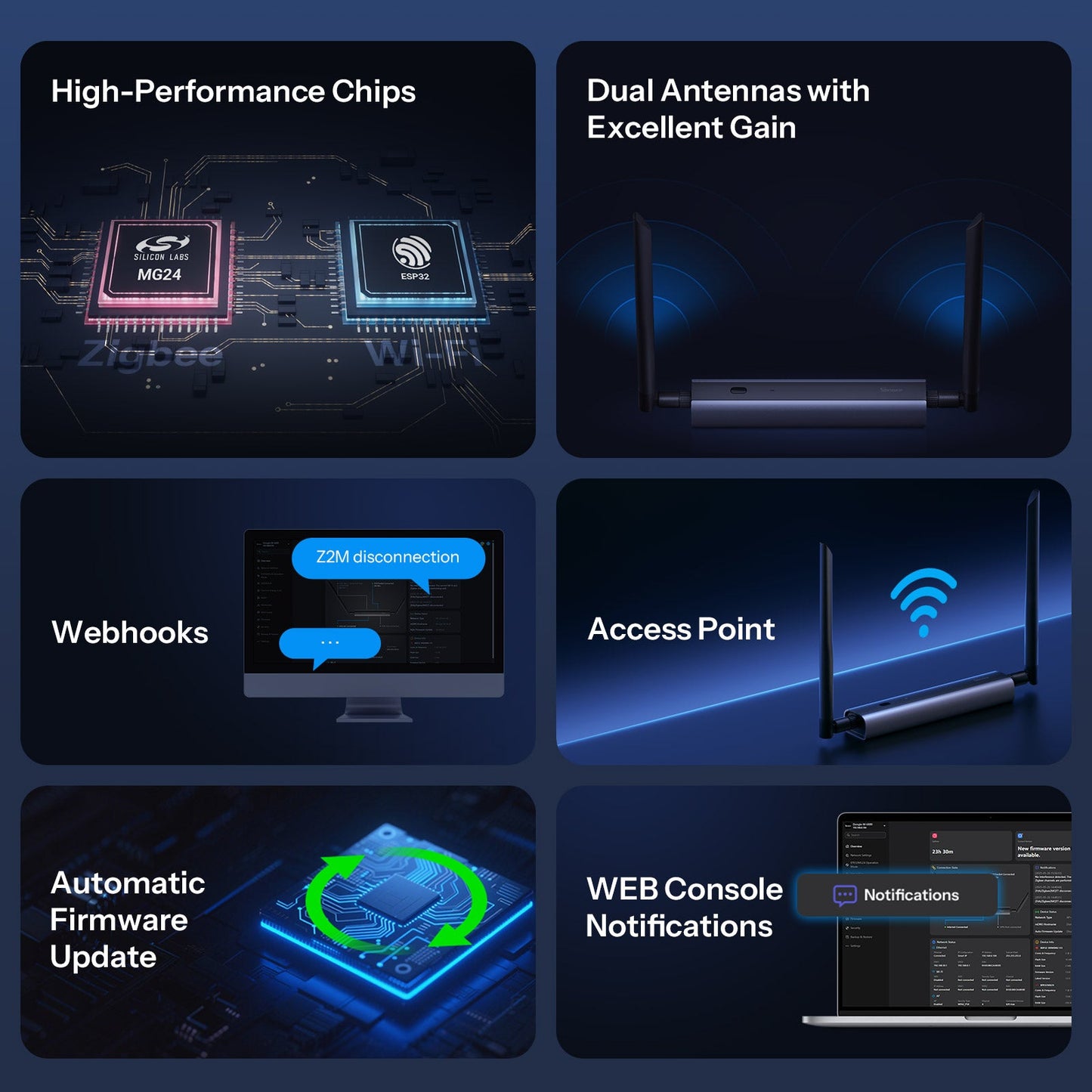 سونوف Dongle Max محول وبوابة ذكية متوافقة مع Zigbee و Thread وتوصيل PoE | Dongle-M