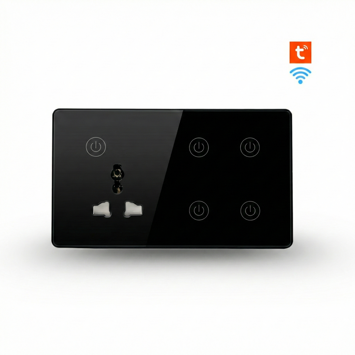 سوج لمس ذكي رباعي + مقبس عالمي Wi-Fi (Tuya)